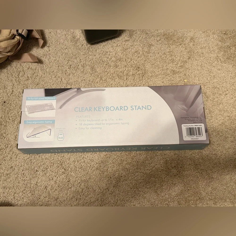 Clear Acrylic Ergonomic Keyboard Stand – Full Size – New in Box
